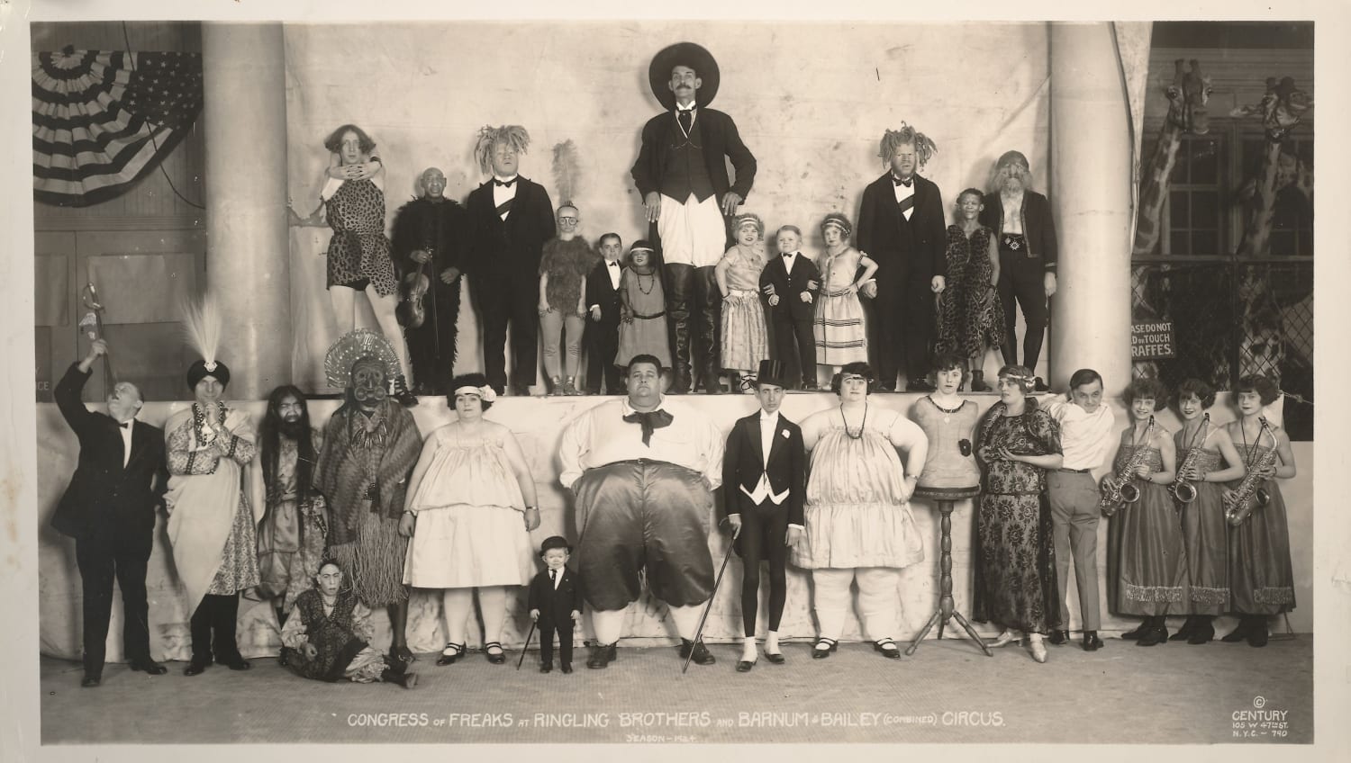 P.T. Barnum & Bailey's combined circus performers, New York 1924