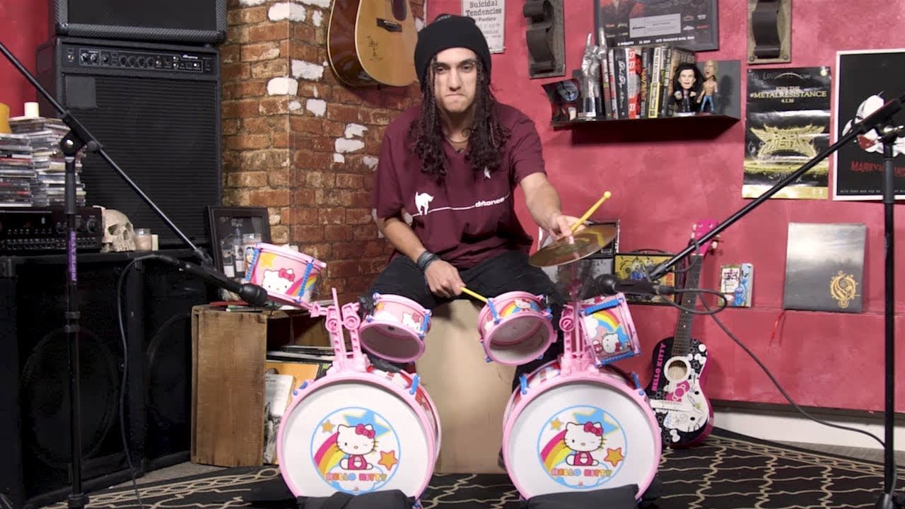 Max Portnoy: 'Name That Tune' on Hello Kitty Drum Kit (Complete Destruction)