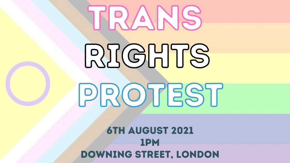 Friday August 6th Trans Rights Protest, 10 Downing Street, London, UK