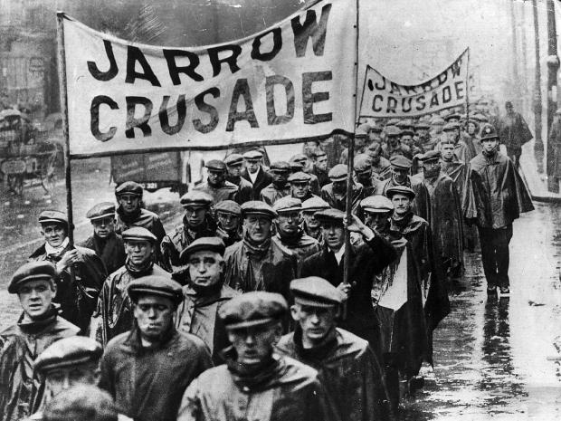 OtD 1 Nov 1936 Jarrow marchers arrived in London protesting against hunger and unemployment.