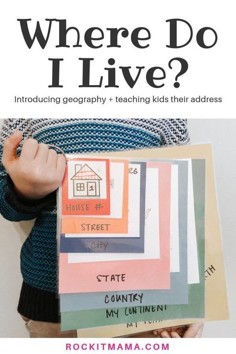 Where Do I Live? Kid Activity - Introducing Geography and Teaching Kids Their Address - Rock it Mama