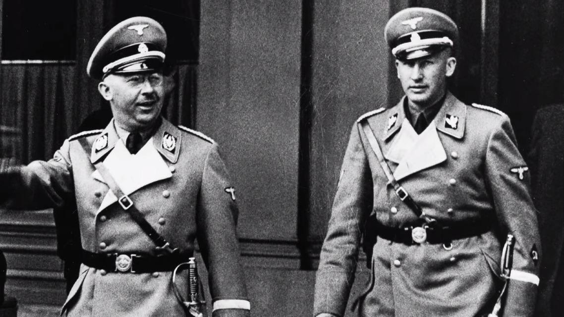 Heinrich Himmler and Reinhard Heydrich in Vienna, 1938.