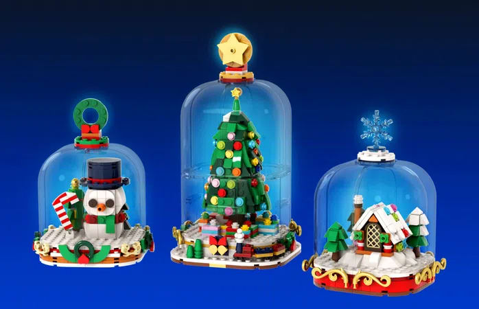 Everyone loves a snow globe! Including these built by legotruman on LEGOIdeas, featuring a Gingerbread House, Christmas tree and Snowman! ☃️ View the Staff Pick in full here: