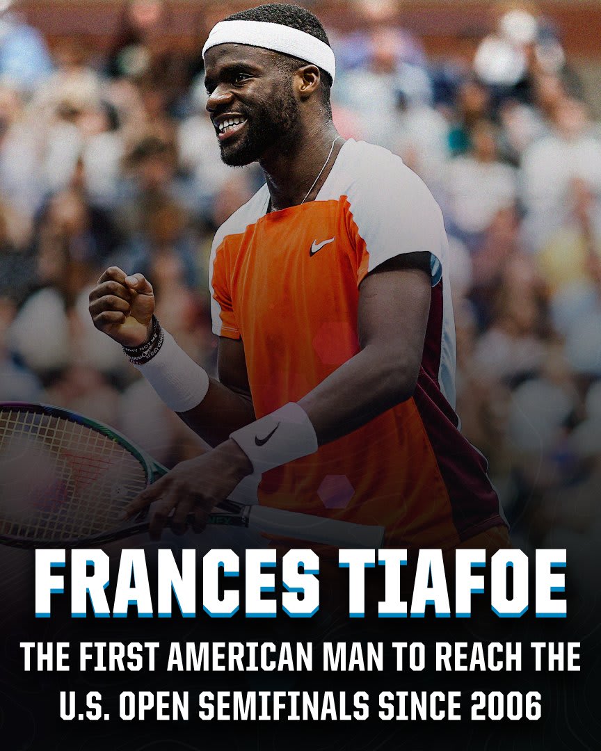 Frances Tiafoe advances! He is the first Black American man to reach a USOpen semifinal since Arthur Ashe in 1972, and he did so on the very court named after the tennis legend.