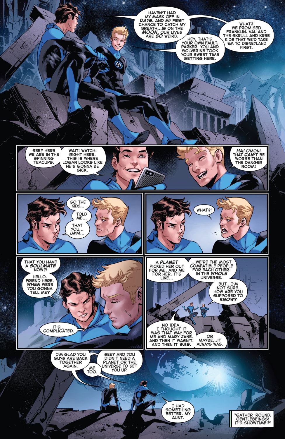Peter Parker and Johnny Storm just being friends. (Empyre: Fallout Fantastic Four)