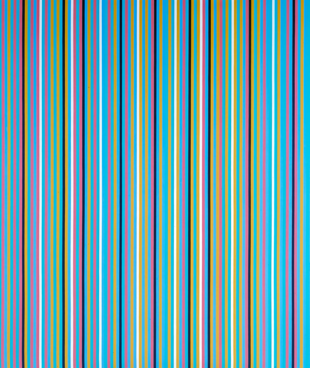 WorkoftheWeek is this piece of optical art, which uses popping colour & geometric shapes to explore the nature of perception. Bridget Riley, Achæan, 1981 © Bridget Riley 2020. All rights reserved. On free display at Tate Britain.