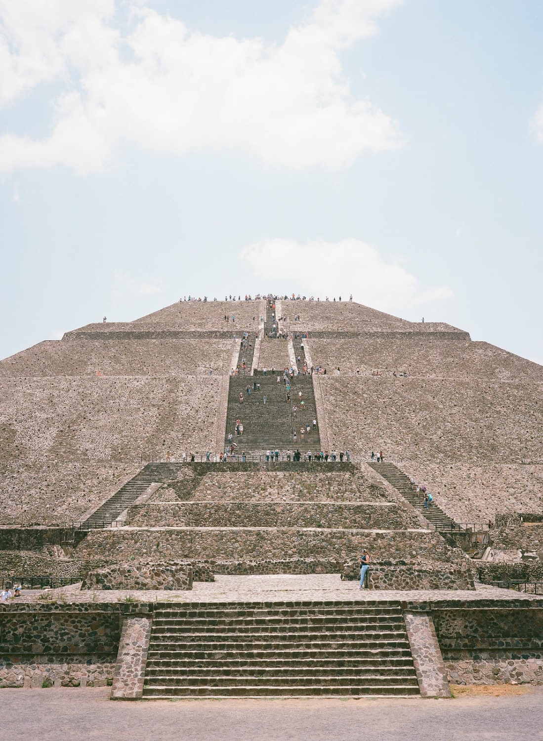 Pyramid of the Sun. Teotihuacan, Mexico City. Fuji GA645i / Kodak Ektar.
