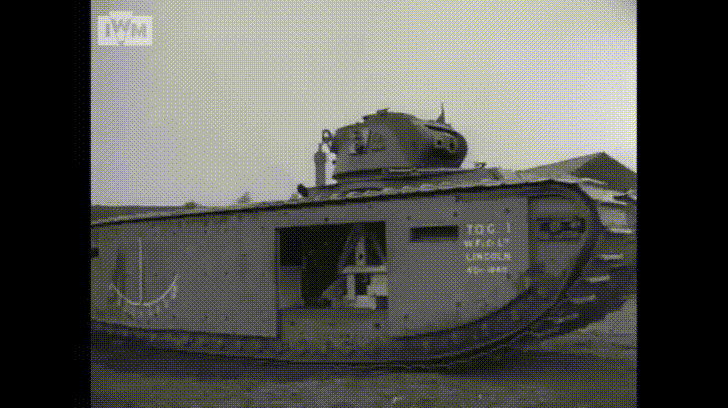 TOG-1 Heavy Tank prototype drawing circles in the dirt during trials in 1940