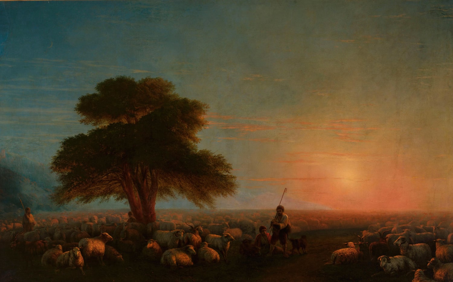 Shepherds with a flock of sheep (1872), Ivan Konstantinovich Aivazovsky,