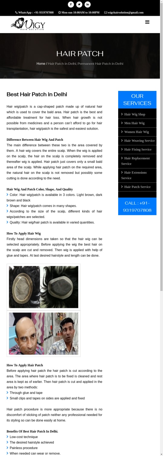 Mix Hair Patch In Delhi Permanent Hair Patch In Delhi
