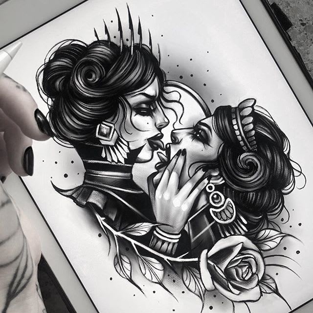 Cecile on Instagram: “Super excited to tattoo this one today! @piranhatattoostudios  . . . . . . . #instaart #drawing #instadraw #illustration #flashworkers…”