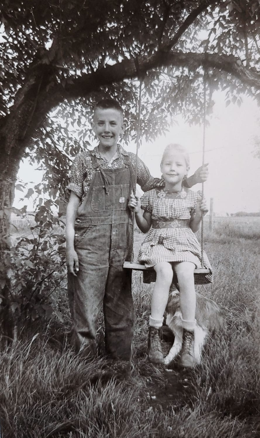 My Mom and uncle on their farm in eastern ND, late '30s or early '40s.