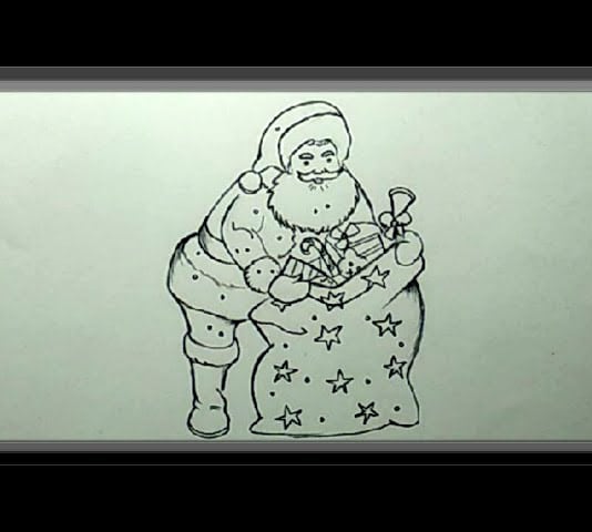 Mix Christmas Drawings Pencil Drawing Santa Claus Easy