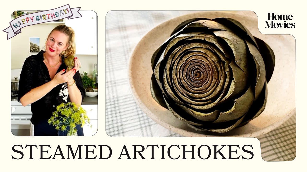 Steamed Artichokes With Anchovy Butter and Lemon | Home Movies with Alison Roman