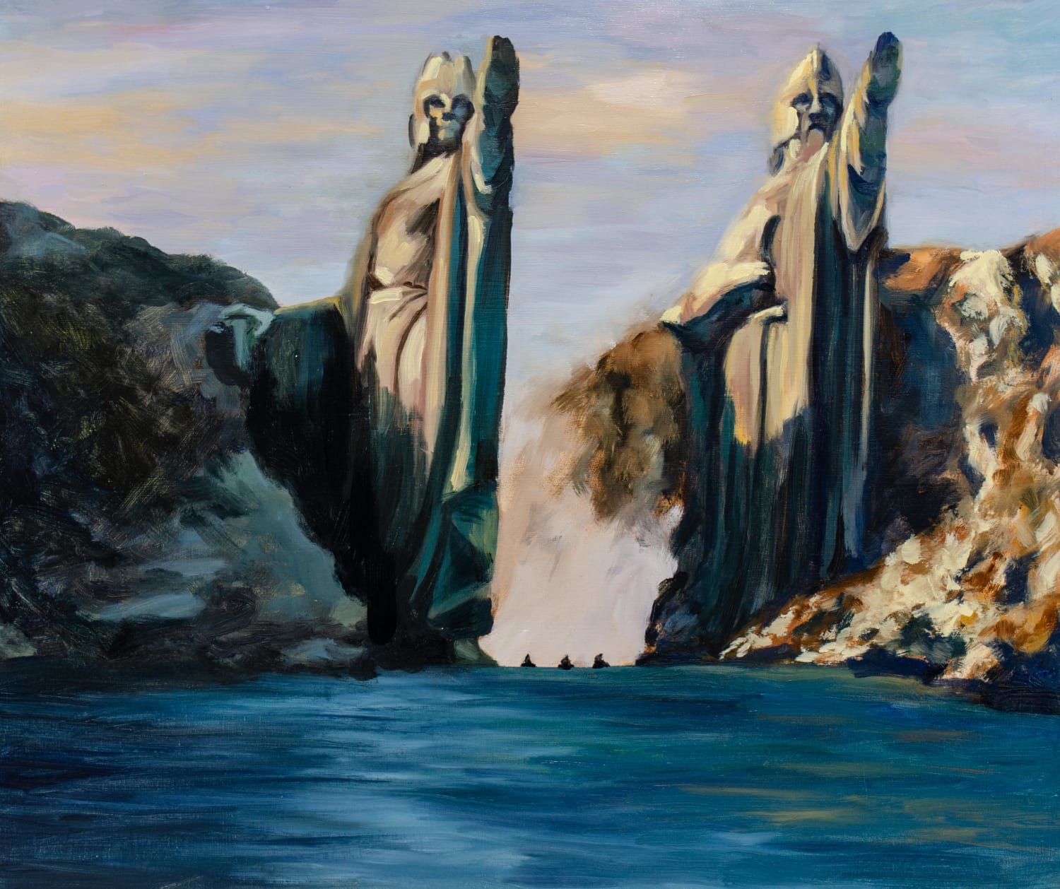 I painted the famous Argonath from Lord of the rings, hope you enjoy it !