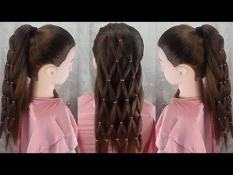 Mix Easy Ponytail Braided Hairstyles For Little Girls 2019