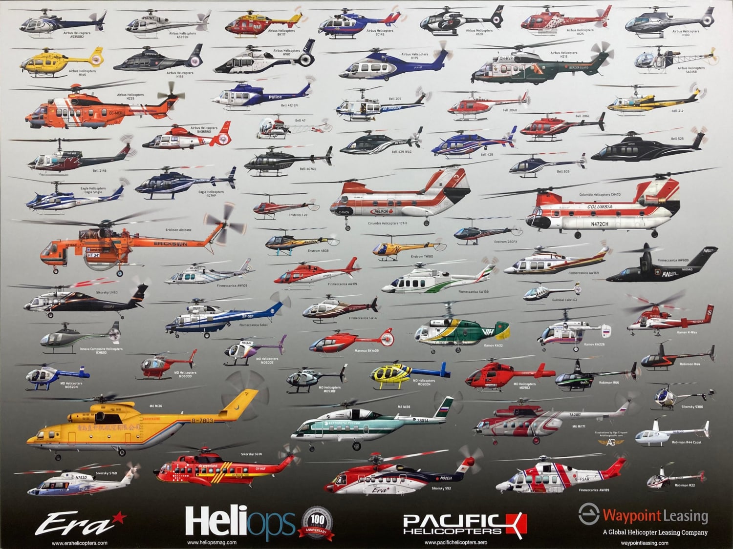 Helicopters poster hanging at the office