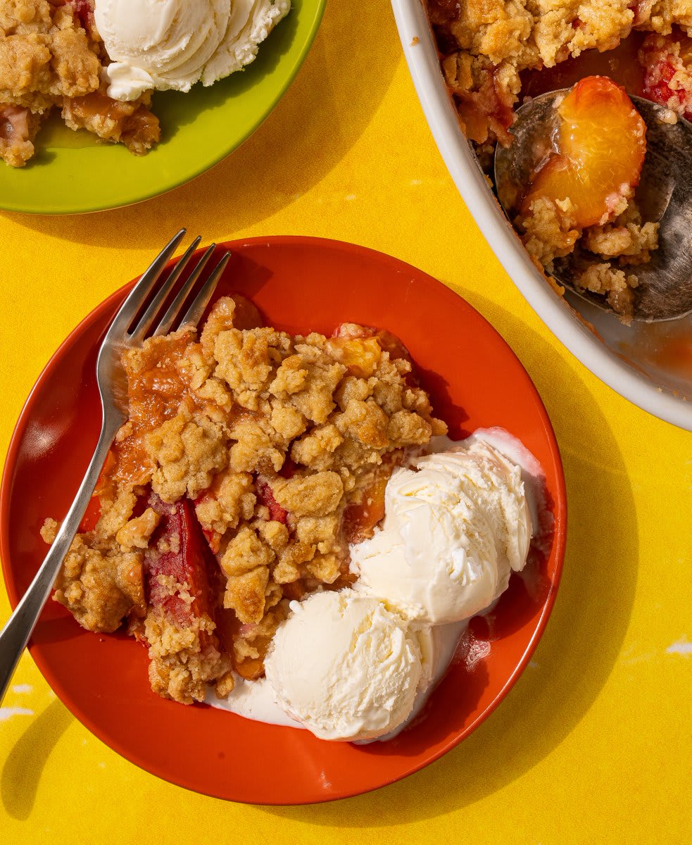 Peach crumble is Patty's mom’s signature dessert. But Patty has landed on a recipe that "that dare I say is even better than hers. (Sorry, Mom!)"