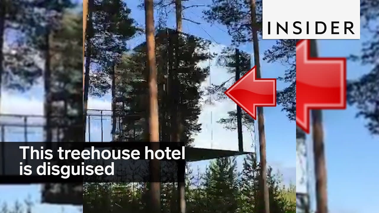 This treehouse hotel in Sweden is disguised by mirrors