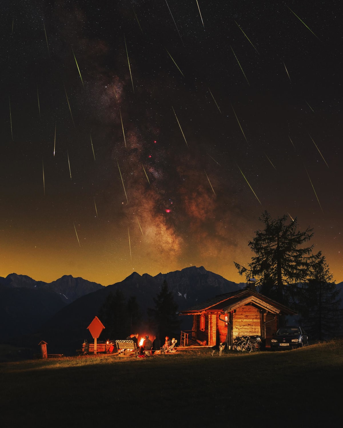 Last Years Perseid Meteor Shower in the Dolomites / Austrian Alps 2021