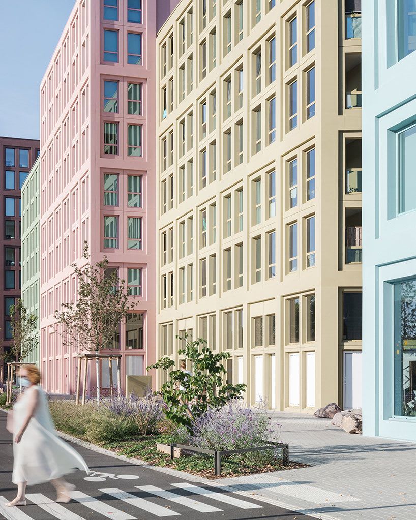 LAN architecture livens strasbourg's saint urbain block with a palette of pastels.