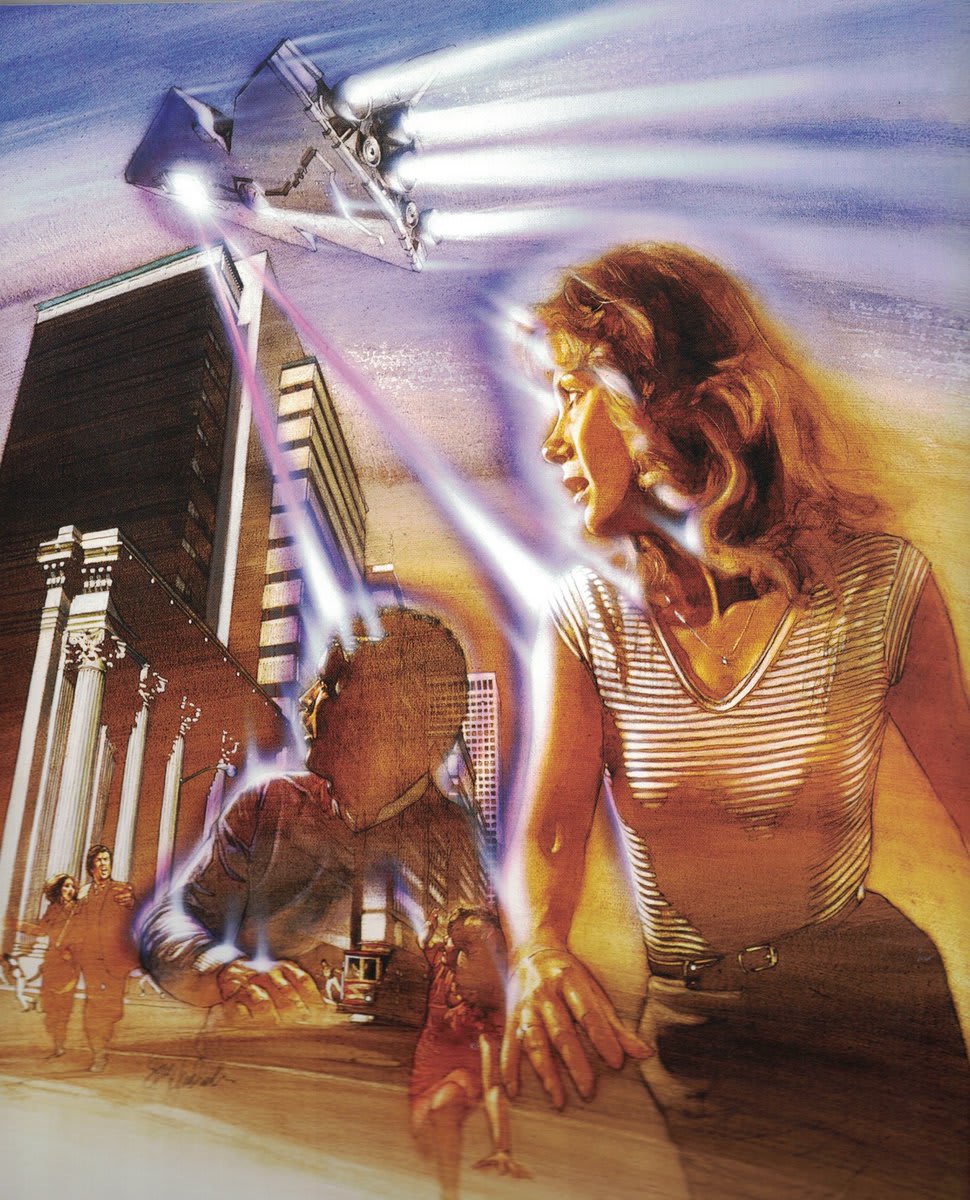 Defender (Atari 2600) cover art by Steve Hendricks. Love the Star Destroyer/Space Shuttle hybrid. From the book The Art of Atari by