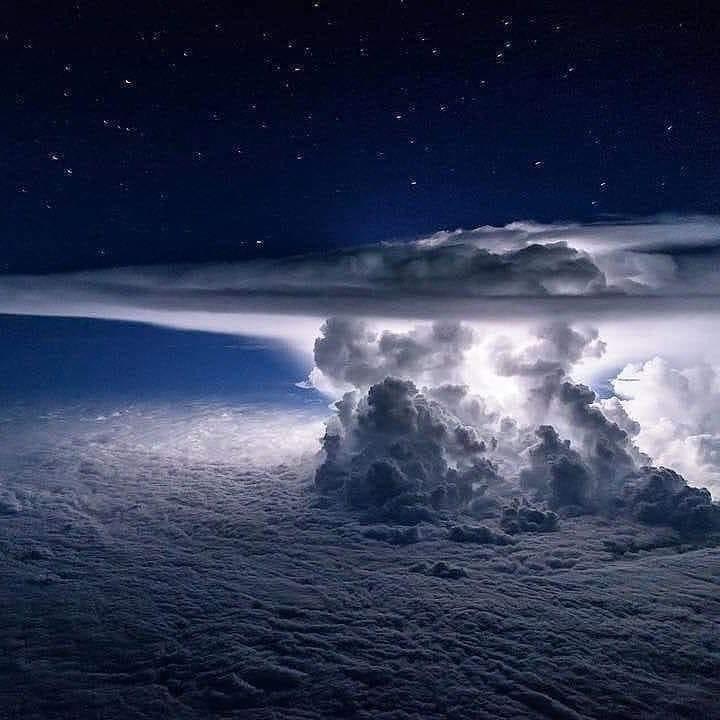 ThunderStorm from space (obviously not my photo)