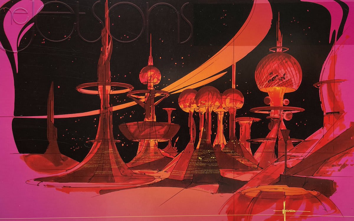 Concept art by Syd Mead for a proposed but never made live action version of The Jetsons.