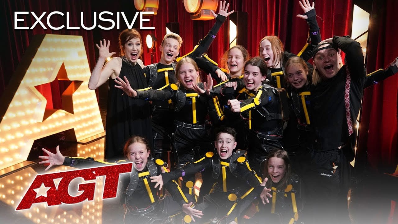Ellie Kemper Congratulates Light Balance Kids On The Golden Buzzer! - America's Got Talent 2019