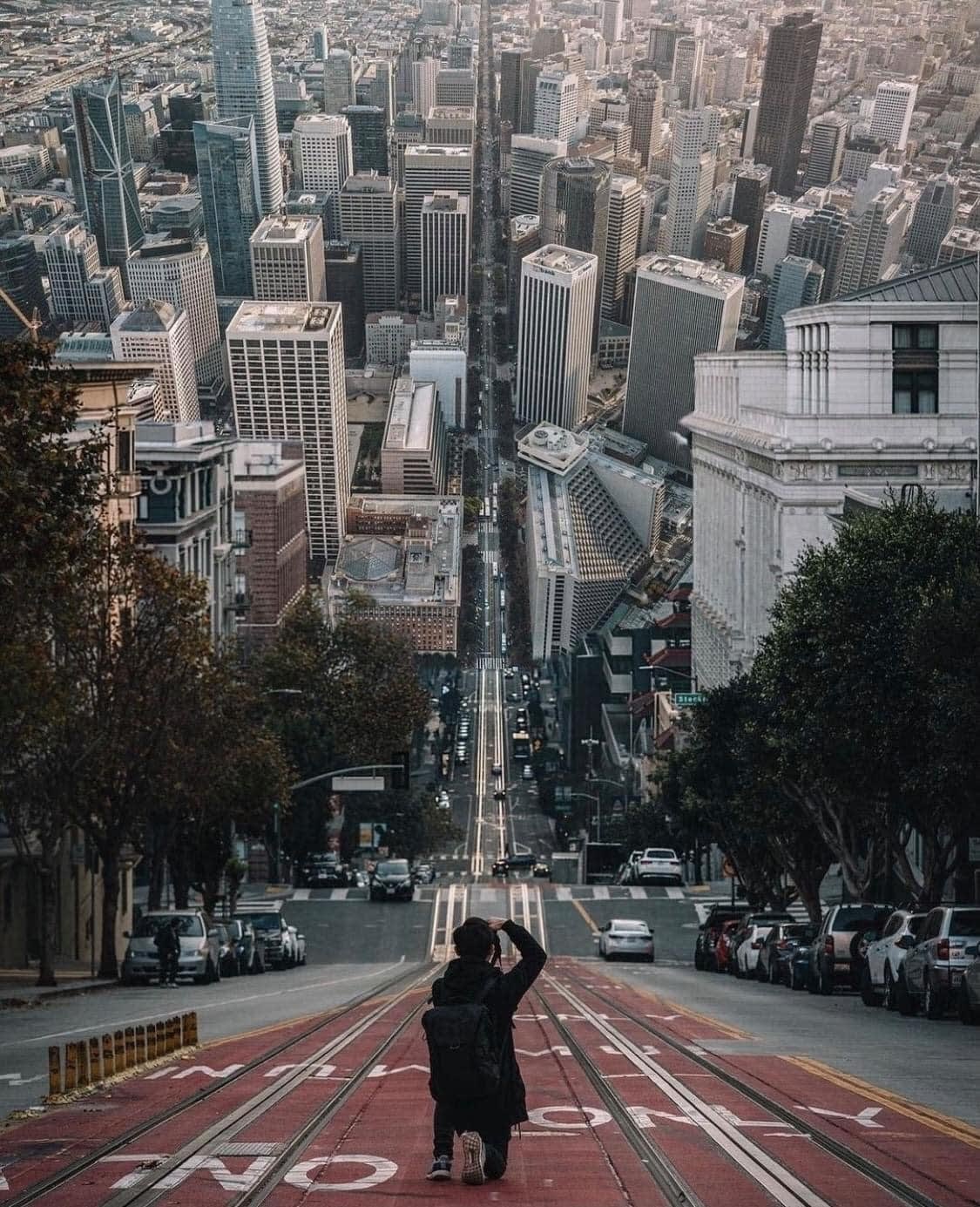 San Francisco From a Steep Perspective