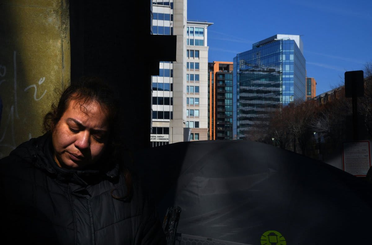 The rise of tent encampments is changing the face of American homelessness. Inside one, Monica Diaz struggles to keep her full-time job — and her dignity.