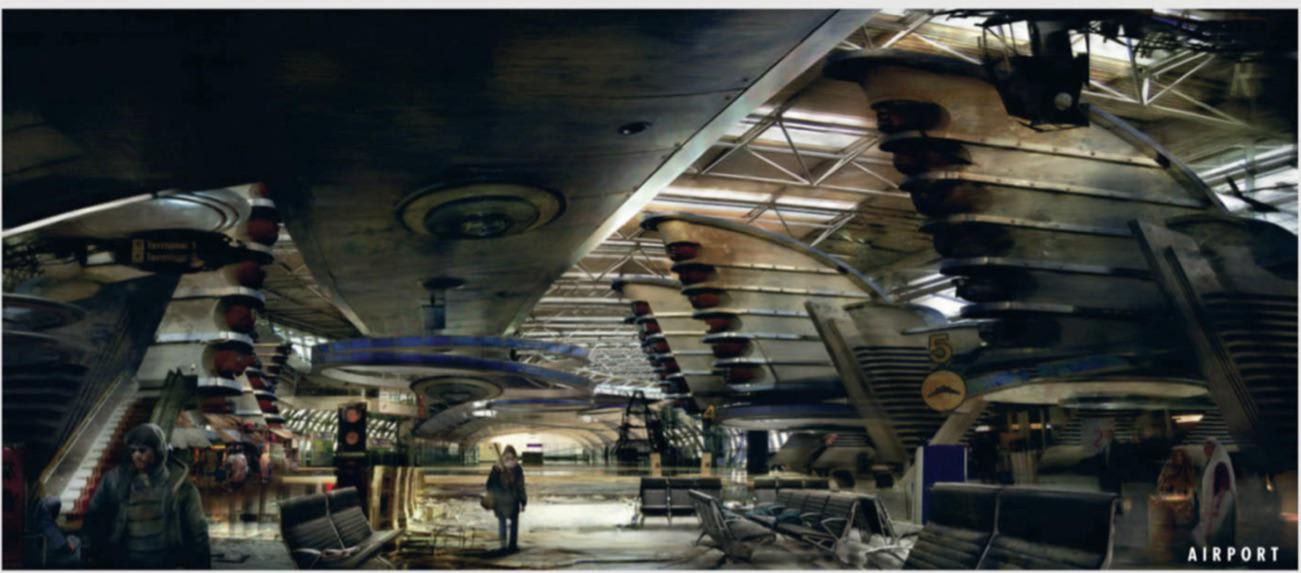 Concept art of Fallout 4 Boston Airport interior