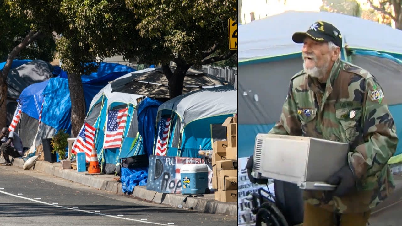 Homeless Veterans Move Tents Onto VA Property