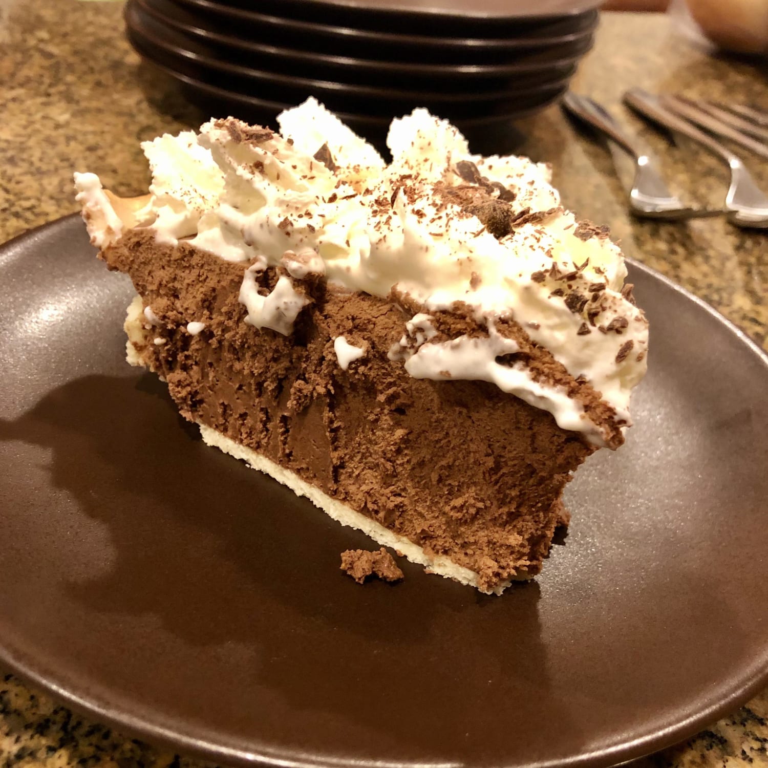 [Homemade] Chocolate Silk Pie