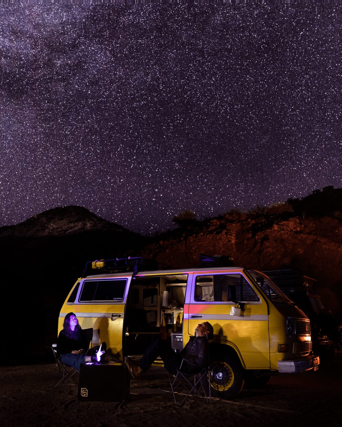 The galaxy and our campsite at Baja midnight (i.e. 9pm)