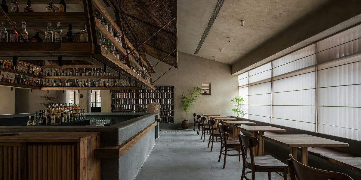imbued with warm tones, this restaurant and store hub in china reflects 'antique' living