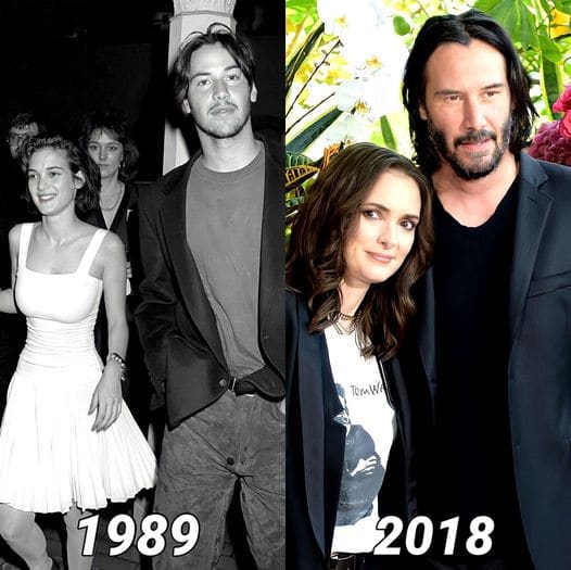 My Favorite "Could've Been" Couple - Keanu Reeves and Winona Ryder (1989 vs. 2018)
