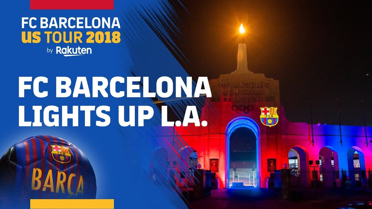 FC Barcelona lights up Los Angeles!