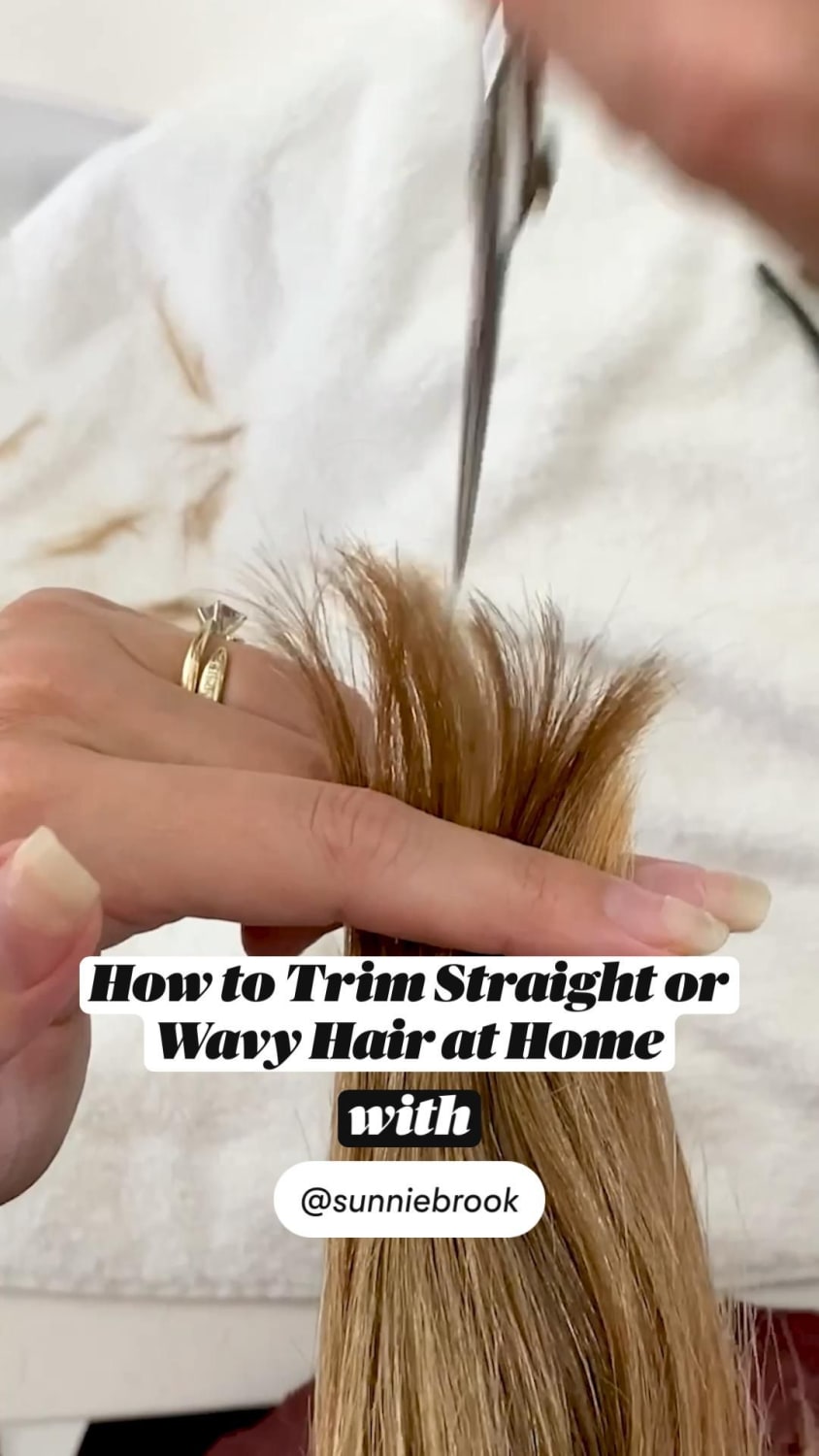 How to Trim Straight or Wavy Hair at Home