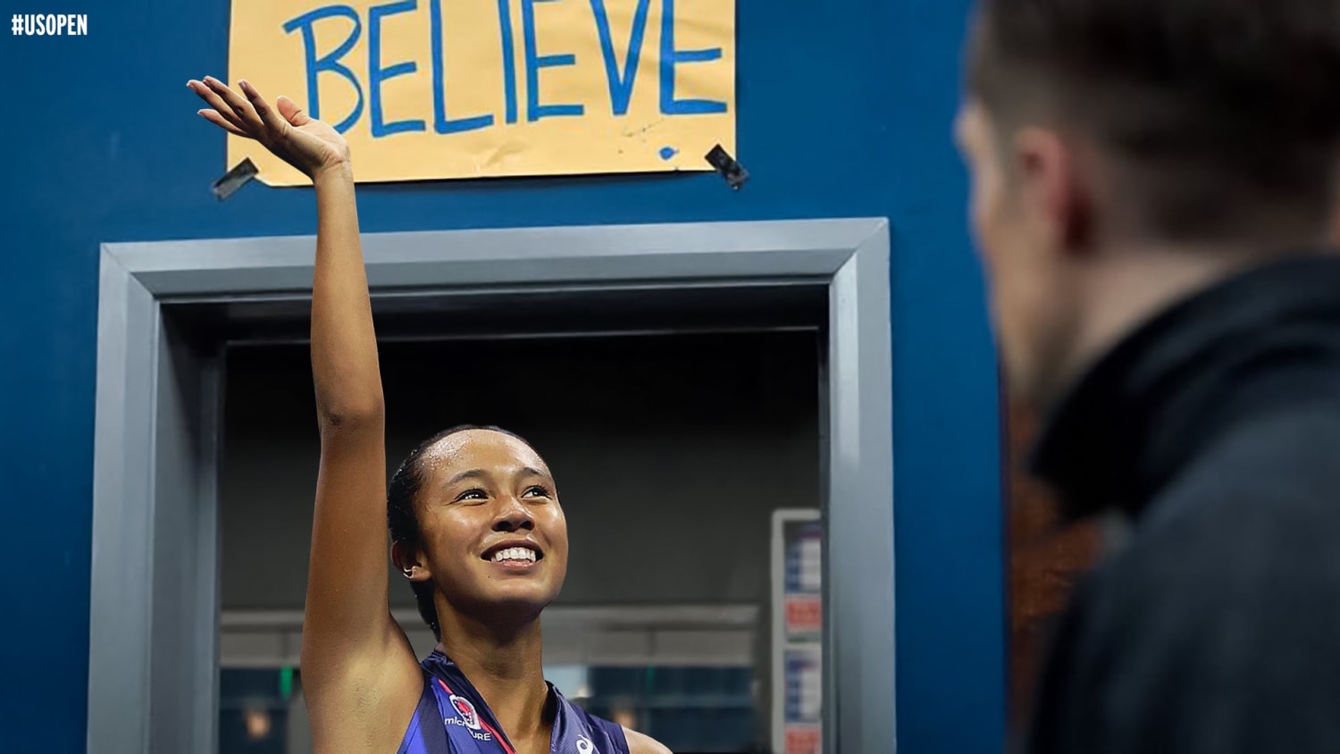 I think this picture of Grand Slam finalist Leylah Fernandez is so apt for this year's US Open.