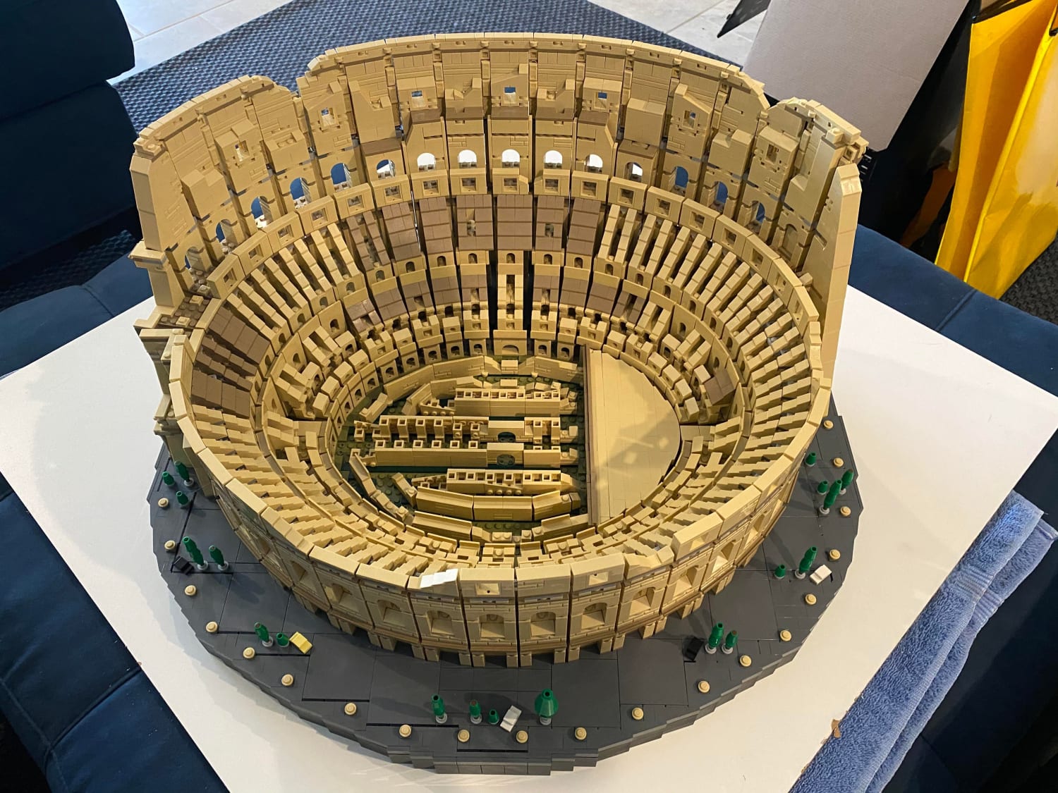 The Roman colosseum finished.