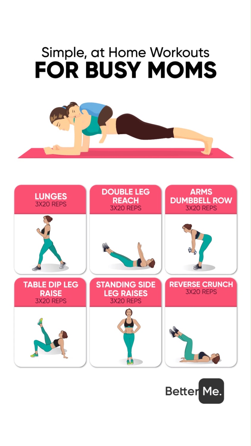 Home workout for busy moms