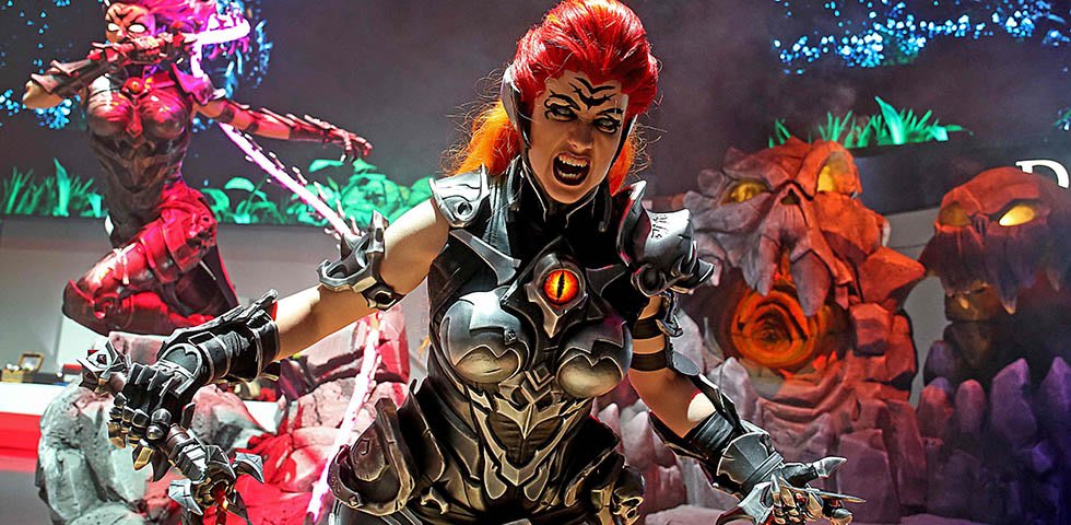 Darksiders at gamescom2018 in Cologne, Germany, one of Tuesday’s Pictures of the Day