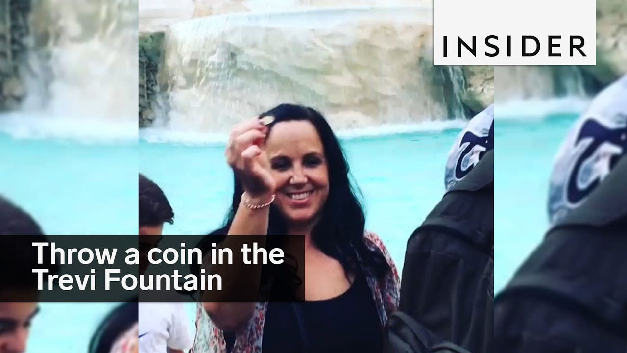 Throwing a coin in the Trevi Fountain means you’ll return someday