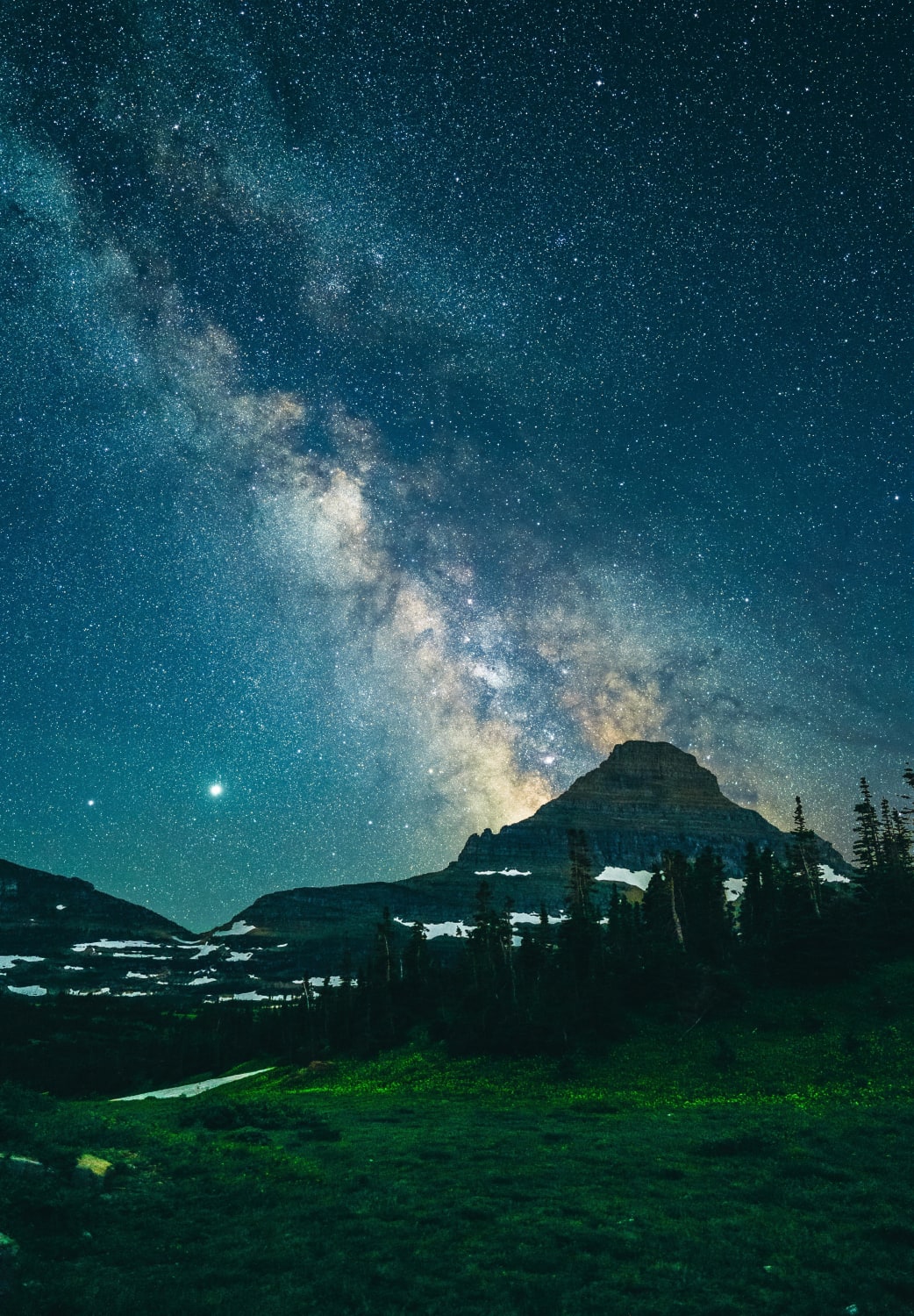 Milky Way as seen from Glacier National Park, Montana, USA.