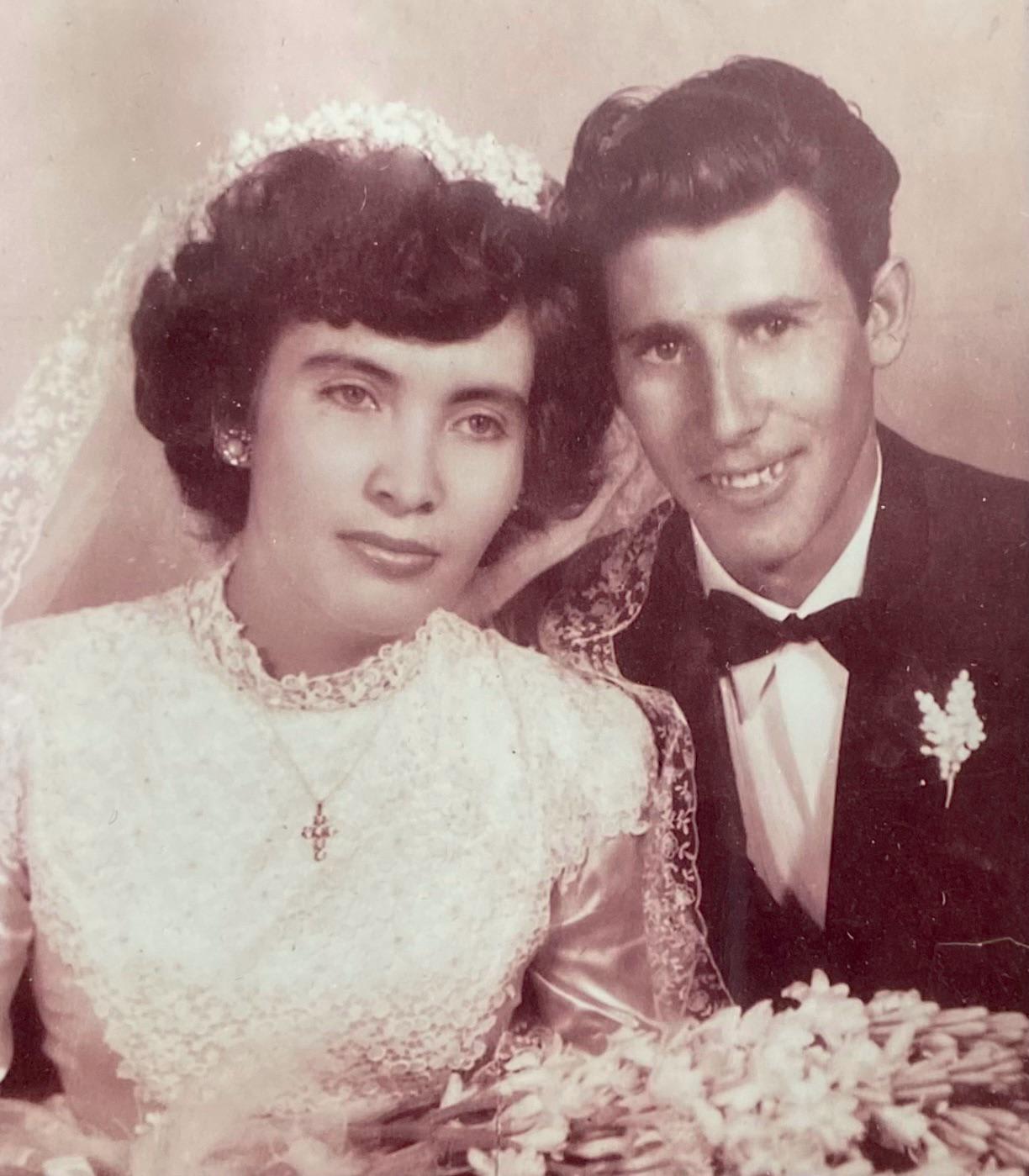 My husband’s grandparents on their wedding day in Mexico City, 1950.