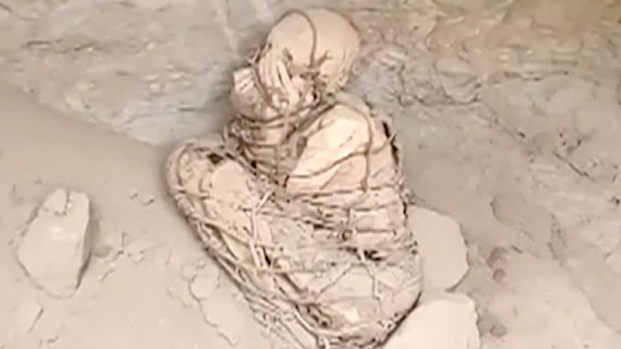 Archeologists Find Mummy in Fetal Position in Peru #shorts
