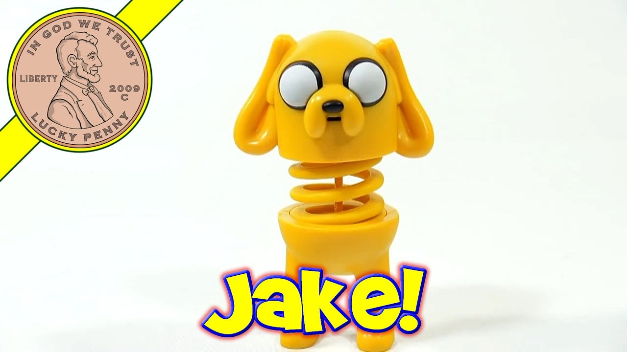 Adventure Time #5 Sword Swingin Finn & #6 Spring Action Jake - 2014 McDonald's Happy Meal Toy Review