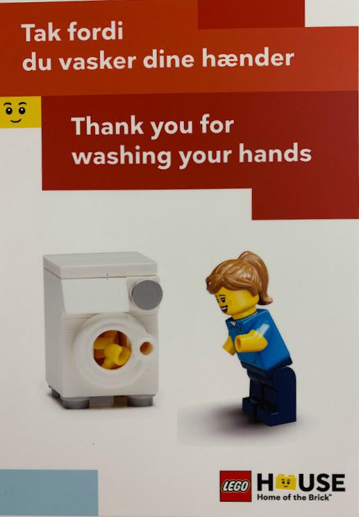 Got a kick out of this sign in the bathroom at LEGO House in Billund, DK