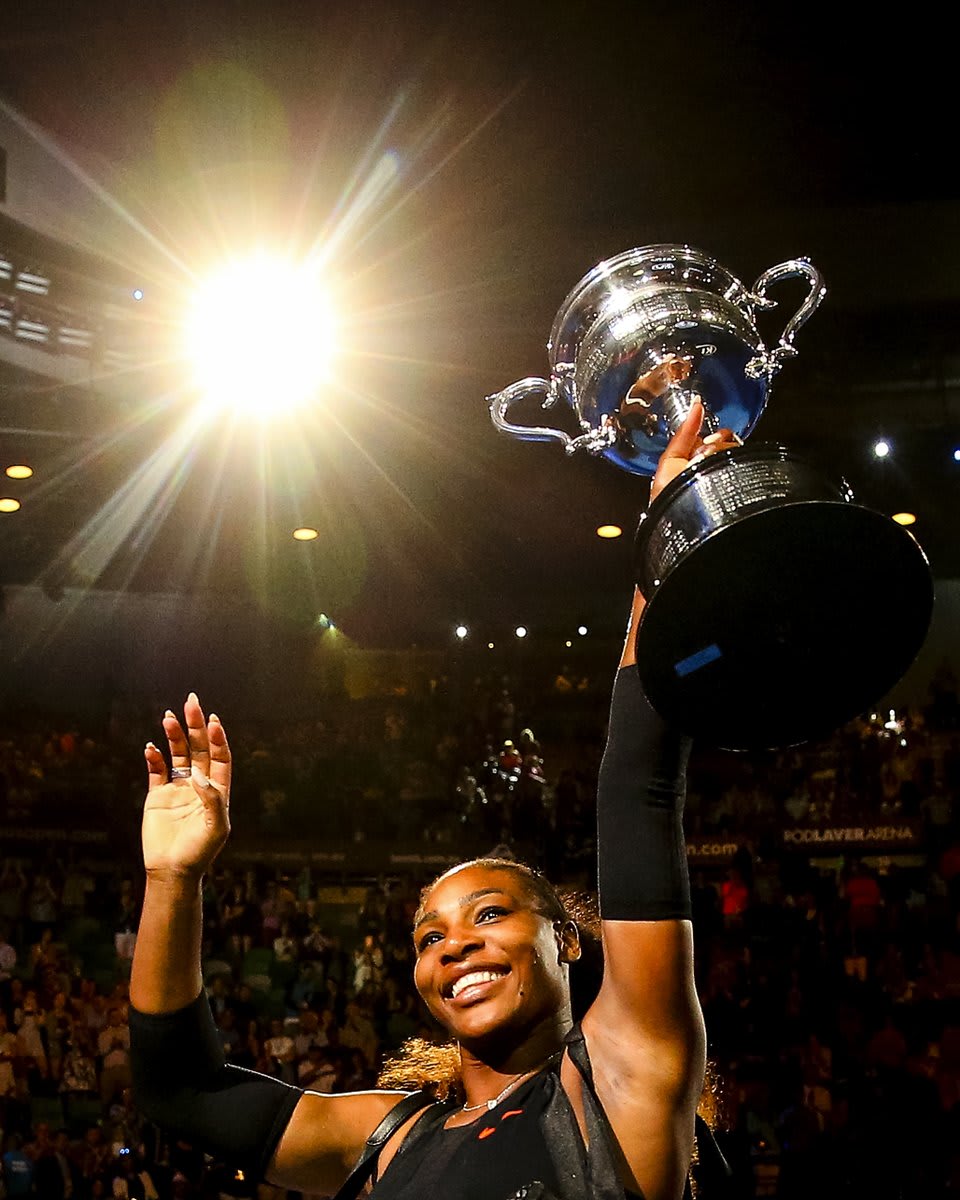 🎾 73 singles titles⁠ 🎾 23 Grand Slam singles titles⁠ 🎾 14 Grand Slam doubles titles⁠ 🎾 4 Olympic gold medals⁠ ⁠ Thank you, @serenawilliams. 🐐